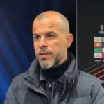 Manu Fajardo en la previa del choque del Betis en Zagreb