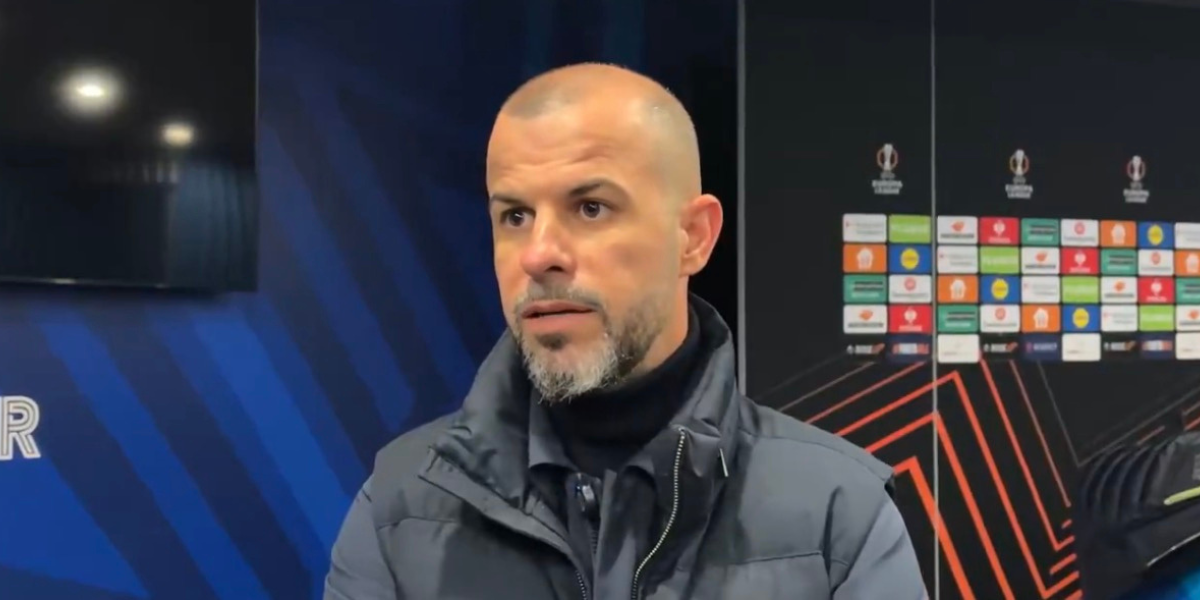 Manu Fajardo en la previa del choque del Betis en Zagreb