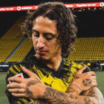 Fabio Silva tras un partido con el Dortmund