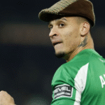 Antony celebrando un gol con el Betis