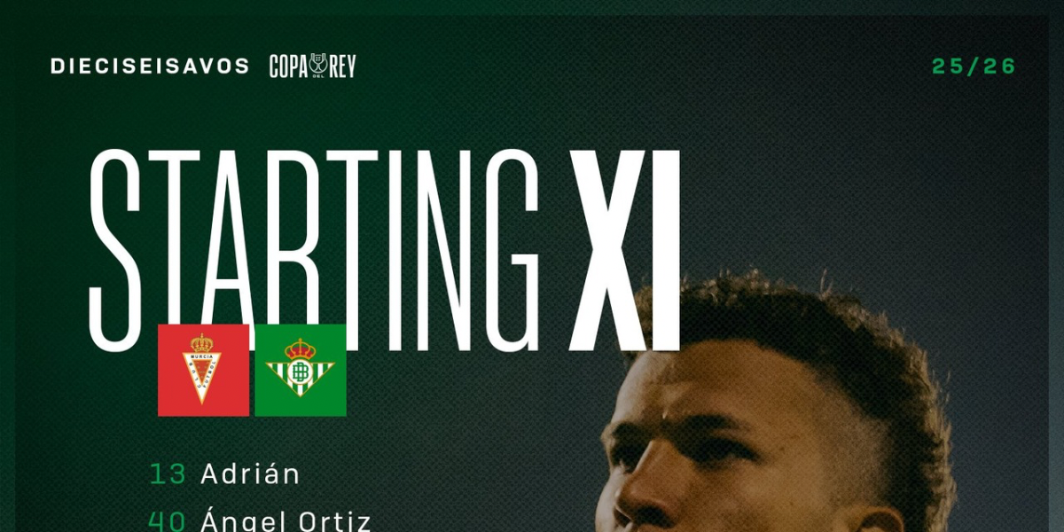 El once del Betis en Murcia