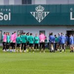 Entrenamiento del Betis previo al Getafe