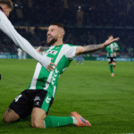 Ruibal celebrando un gol ante el Getafe