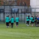 Entrenamiento del Betis previo al choque ante el Madrid