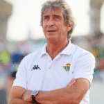 Pellegrini durante un partido del Betis