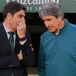Haro conversando con Manuel Pellegrini