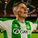 Altimira celebrando la victoria ante el Sevilla