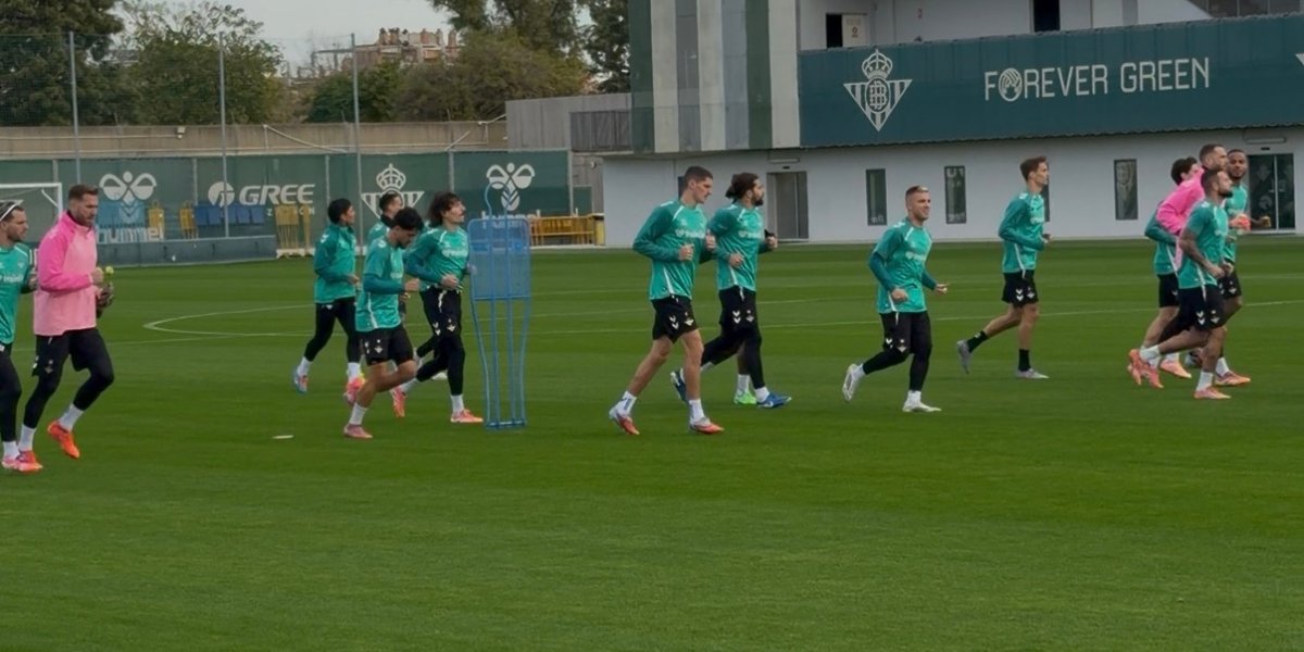 Entrenamiento del Betis previo al choque ante el Rayo 