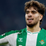 Abde, tras anotar un gol con el Betis