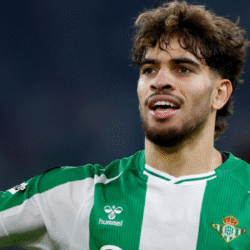 Abde, tras anotar un gol con el Betis