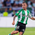Pablo García en un partido con el Betis