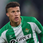 Nelson Deossa en un partido del Betis