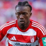 Faye durante un partido del Granada