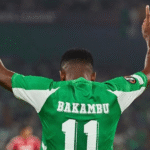 La celebración de Bakambu de un gol europeo con el Betis