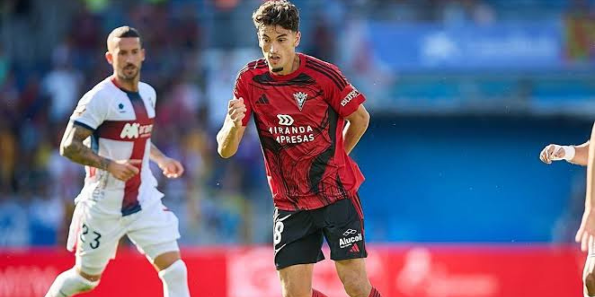 Ismael Barea durante un partido con el Mirandés