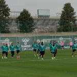 Entrenamiento del Betis previo al Oviedo