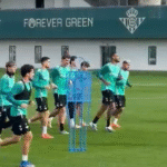 Entrenamiento del Betis previo al choque ante el Madrid