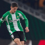 Sergi Altimira durante un partido europeo del Betis