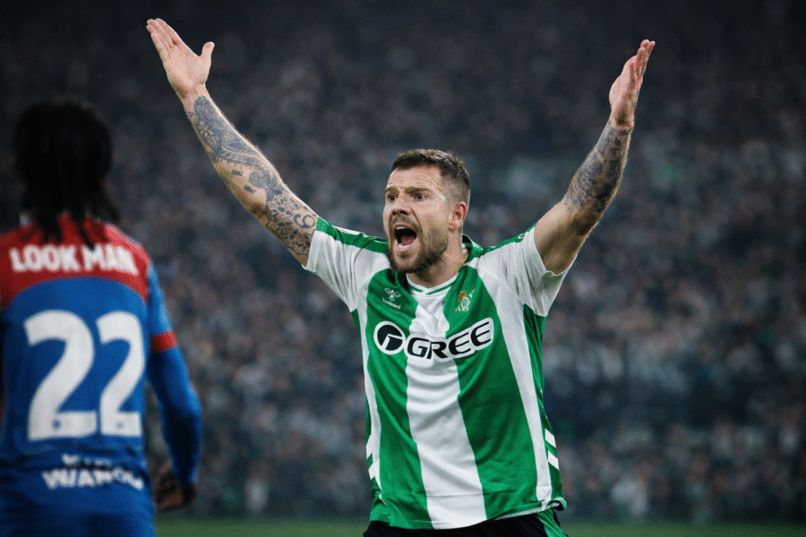 Ruibal durante el partido ante el Atlético de Madrid