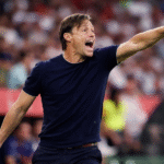 Almeyda durante un partido del Sevilla