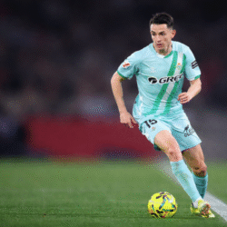 Fidalgo en el partido ante el Mallorca