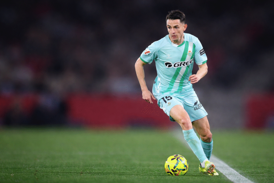 Fidalgo en el partido ante el Mallorca