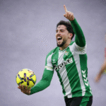 Fornals, celebrando su gol ante el Valencia