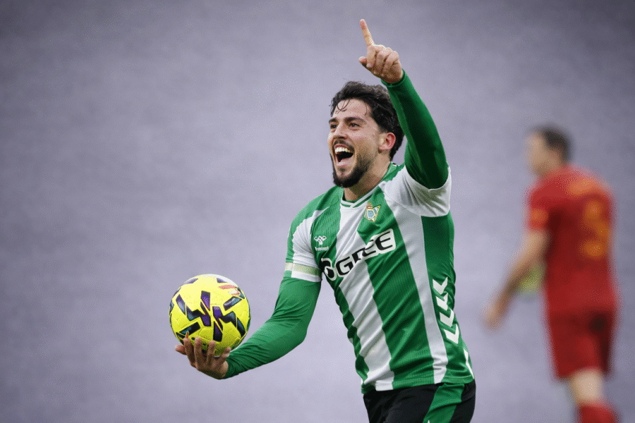 Fornals, celebrando su gol ante el Valencia