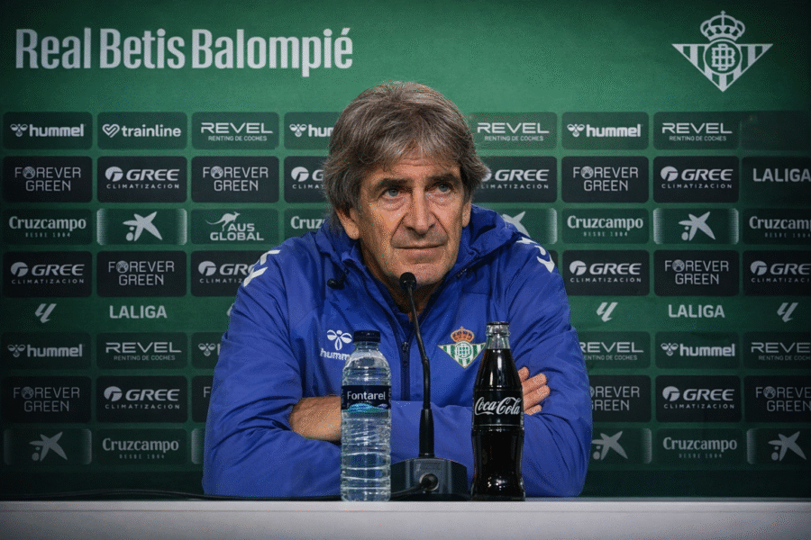 Pellegrini en la rueda de prensa previa al Mallorca