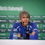 Pellegrini en la rueda de prensa previa al Rayo