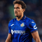 Milla durante un partido con el Getafe