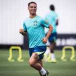 Antony en un entrenamiento con su selección