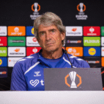 Pellegrini en la rueda de prensa previa al Panathinaikos