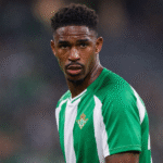 Junior Firpo durante un encuentro liguero con el Betis