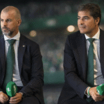 Haro y Fajardo en la presentación de un fichaje del Betis