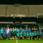 La plantilla del Betis en Grecia