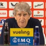Pellegrini en la rueda de prensa posterior al choque en Bilbao
