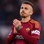 Angeliño tras un partido con la Roma