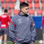 Lisci durante un entrenamiento de Osasuna