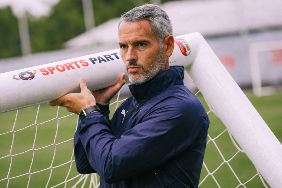 Carlos Vicens en un entrenamiento con el Braga