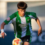 Dani Pérez durante un partido del filial