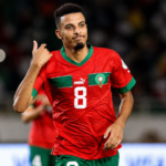 Ounahi celebrando un gol con Marruecos