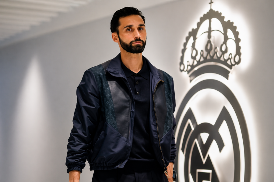 Arbeloa llegando al Bernabéu