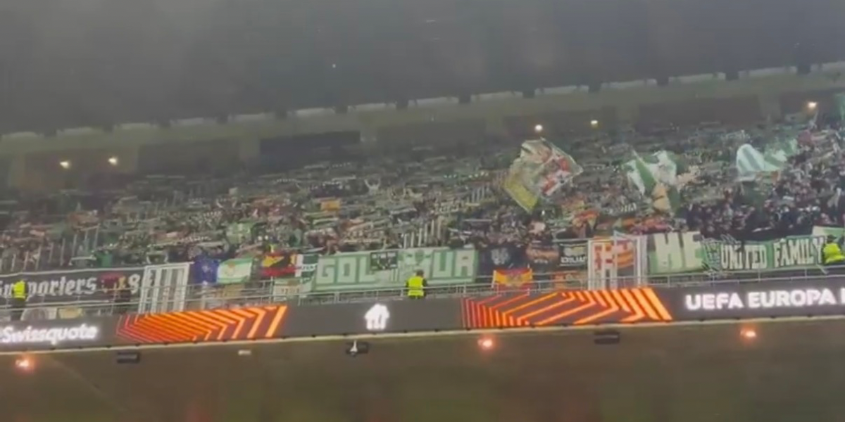 Afición del Betis en Braga