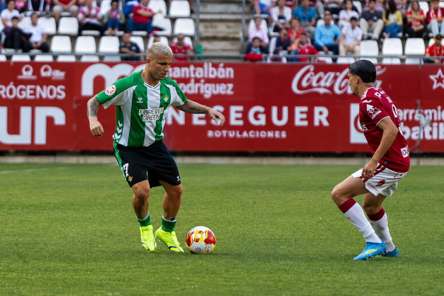 Pablo García, durante el partido ante el Murcia