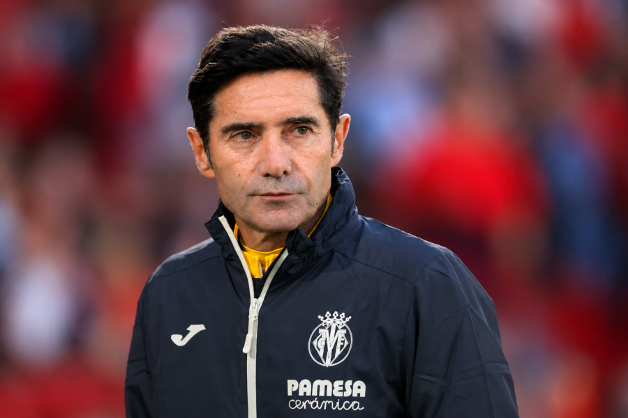 Marcelino en el banquillo del Villarreal