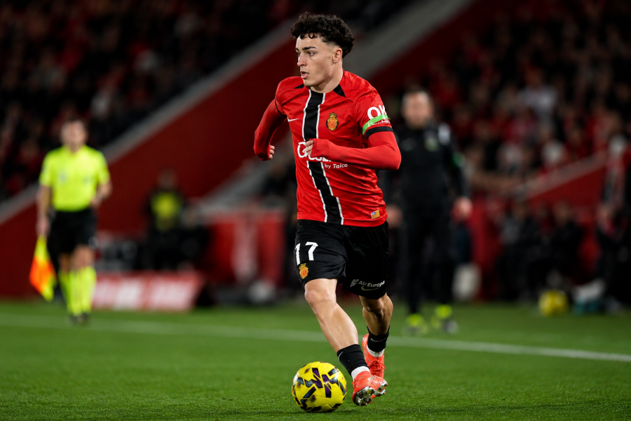 Virgili durante un encuentro con el Mallorca