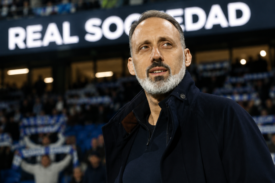 Matarazzo durante un partido con la Real Sociedad