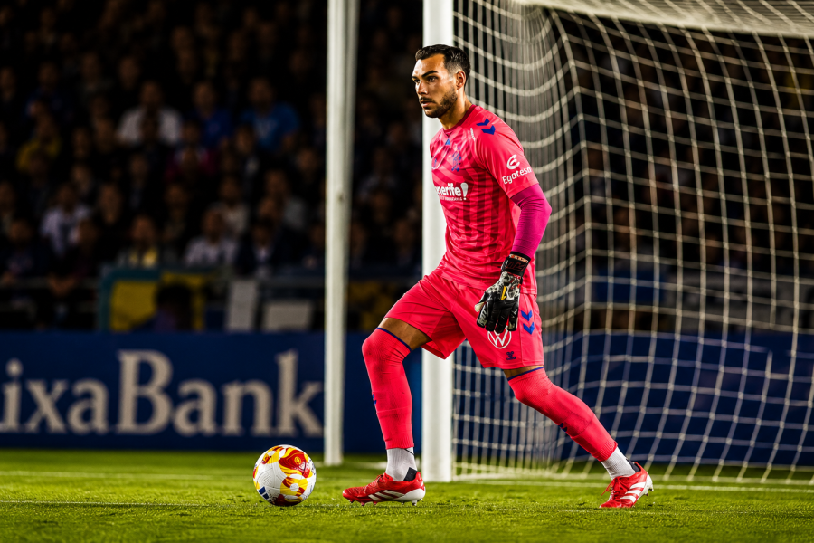 Dani Martín durante un partido con el Tenerife