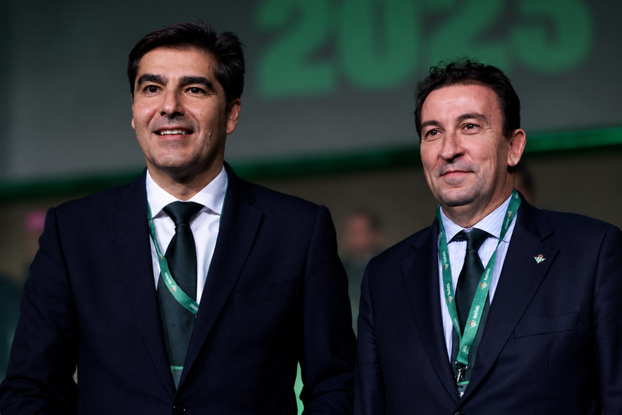 Haro y Catalán en una junta del Betis